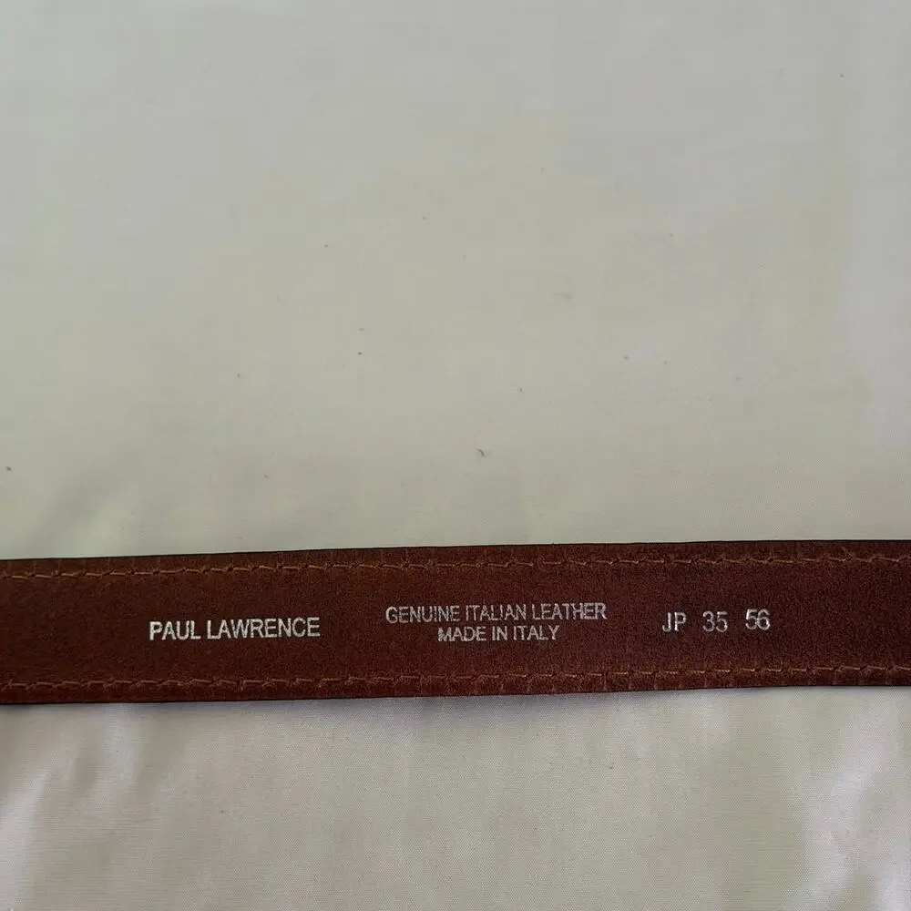 Paul Lawrence Brown Genuine Italian Leather Belt Men's 35